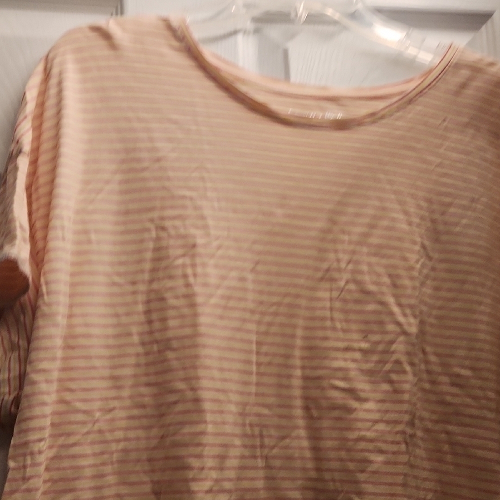 Casual Pink Striped Top